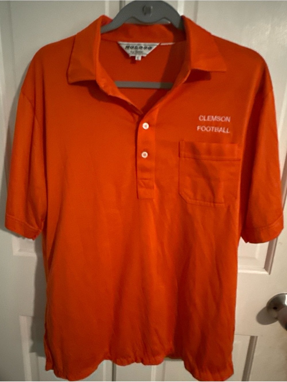 Men's Clemson Football Orange Polo Shirt Danny Ford